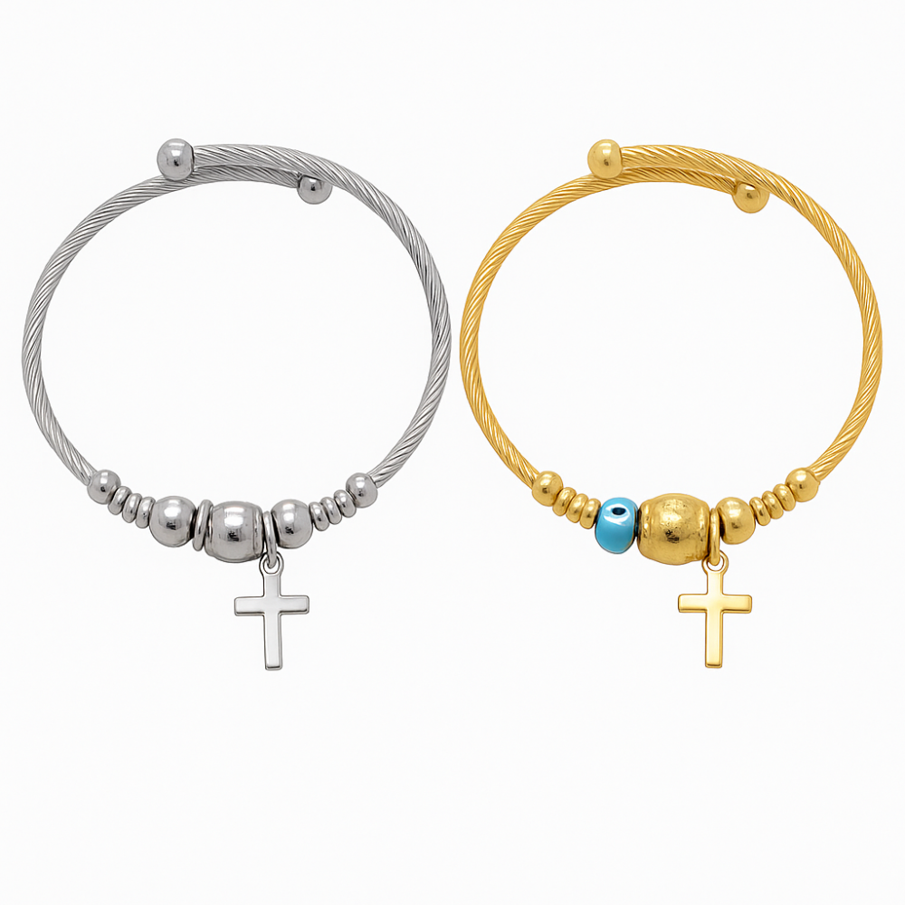 Βραχιόλι Σταυρός Ματάκι